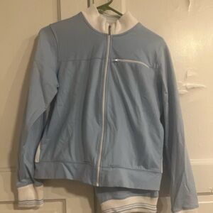 Light Blue Women's Zip-Up Sweatshirt